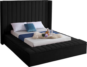 Joanne King Bed In Black Velvet