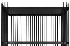Mila Industrial Steel Bookcase in Matte Black