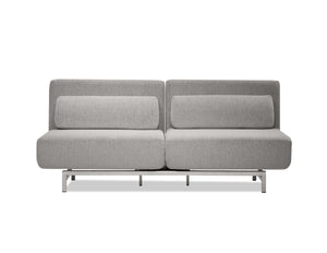 ISO Double Fabric Motion Sofa in Double silver fabric