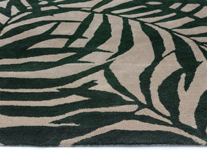 PALMA HAND-WOVEN RUG - GREEN / BEIGE - 5' X 8'