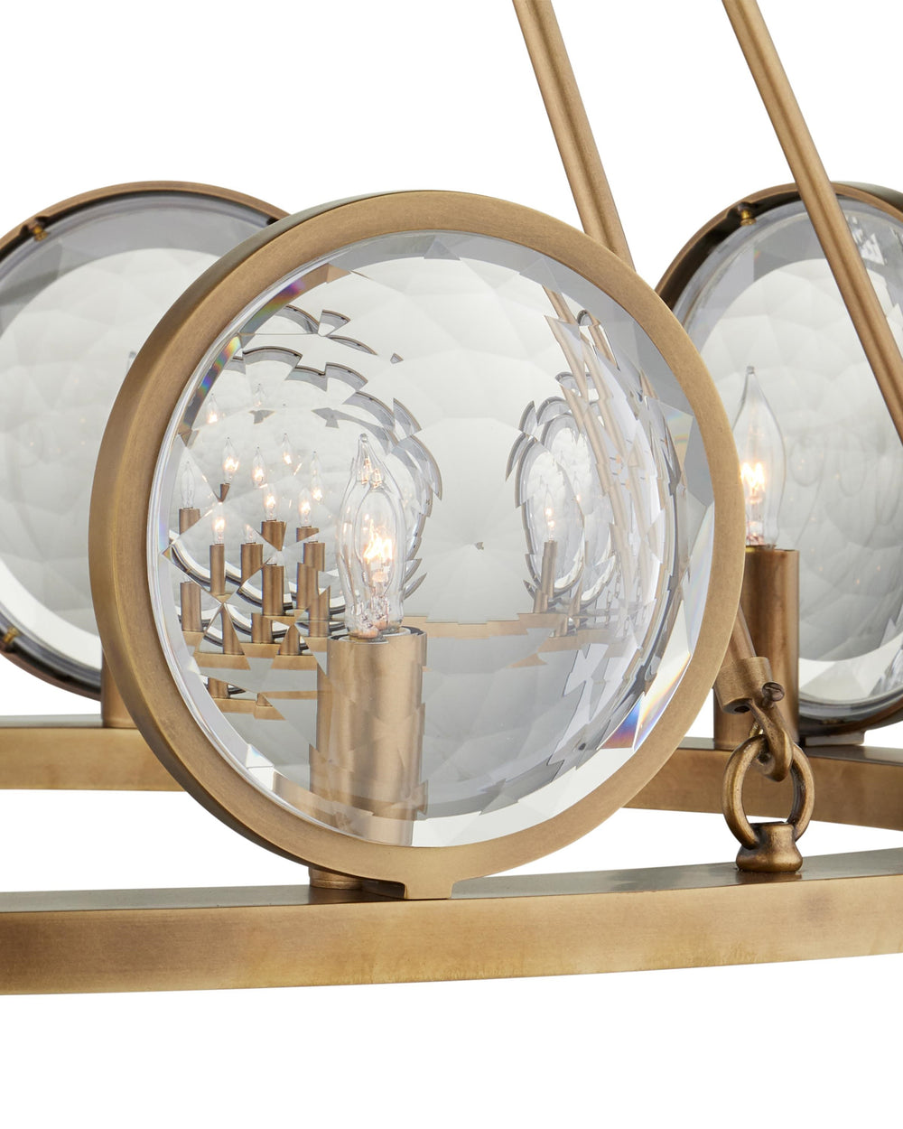 MarjieScope Chandelier In Antique Brass