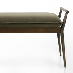 Charlotte Bench - Modern Velvet Loden