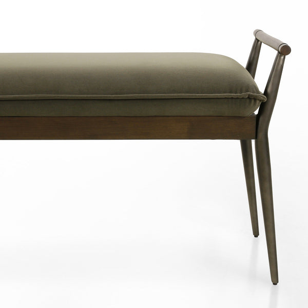 Charlotte Bench - Modern Velvet Loden