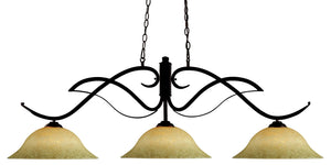 Phoenix 3 Light Billiard Light in Bronze Finish