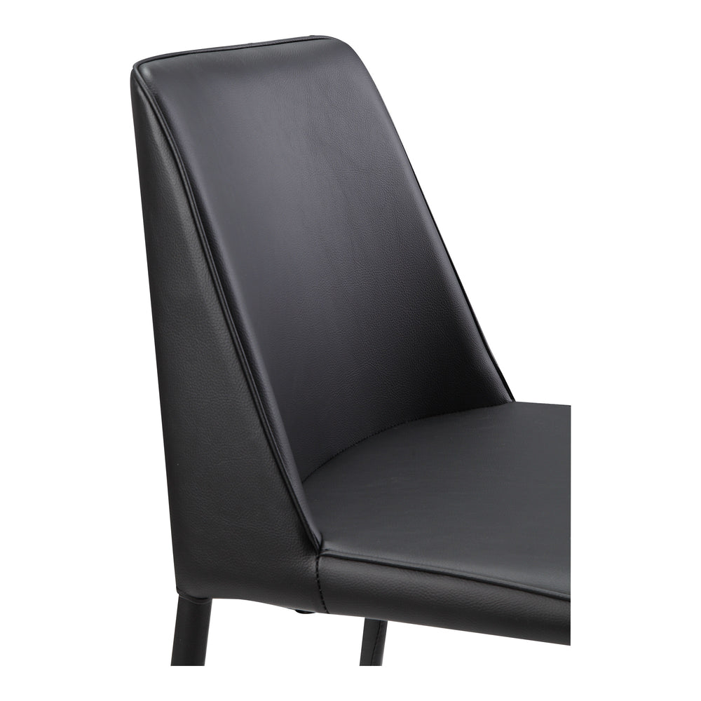 Nora Dining Chair Set in Black Vegan Leather