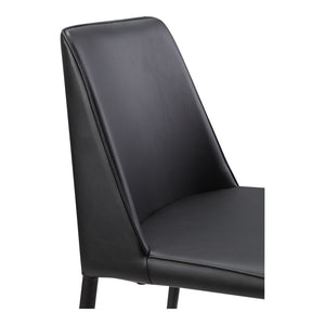 Nora Dining Chair Set in Black Vegan Leather