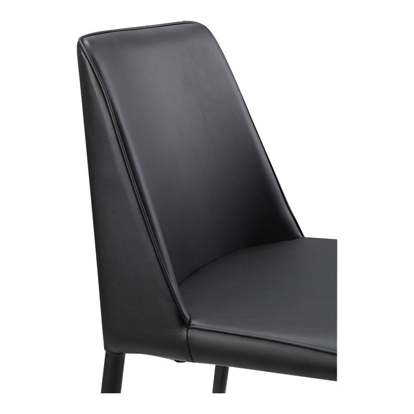 Nora Dining Chair Set in Black Vegan Leather