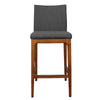 Devon Fabric Counter stool Walnut Legs In Night Shade