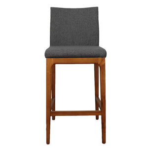 Devon Fabric Counter stool Walnut Legs In Night Shade