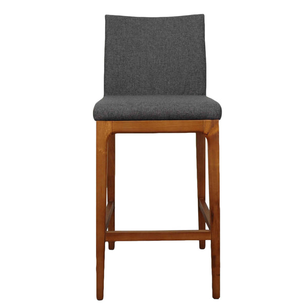 Devon Fabric Counter stool Walnut Legs In Night Shade