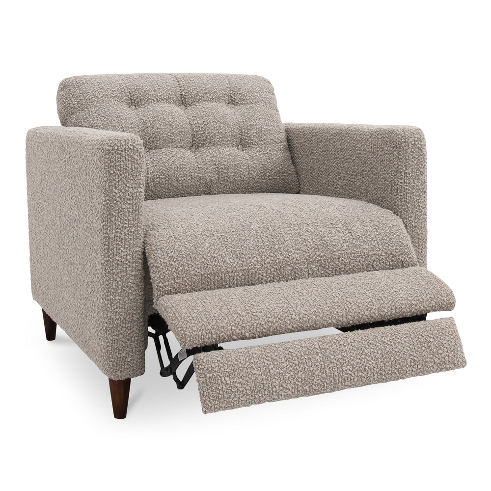 Moe's Bridgers Power Recliner Chair in Warm Grey