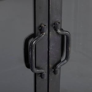 Pender 63" L Black Metal Glass Door Display Cabinet