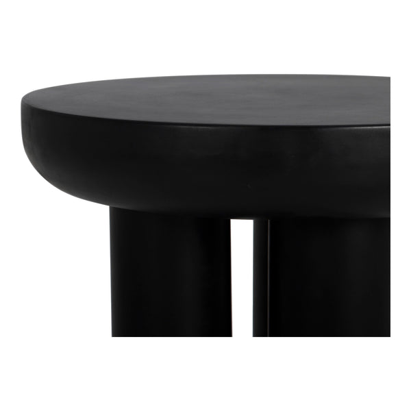 Rocca Side Table in Black Concrete and Iron Frame