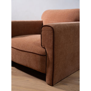 Leo Chair in Light Brown with Curved Back