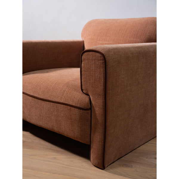 Leo Chair in Light Brown with Curved Back