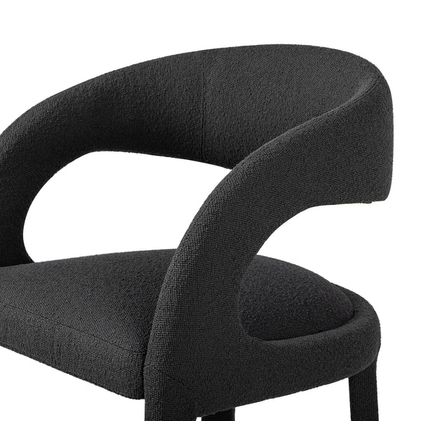 Hawkins Stool In Fiqa Boucle Charcoal In Bar