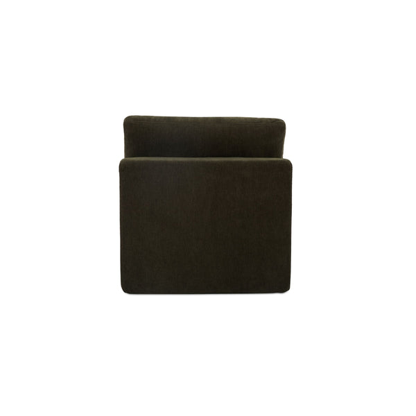 Moe's Cates Slipper Chair in Dark Green Foam