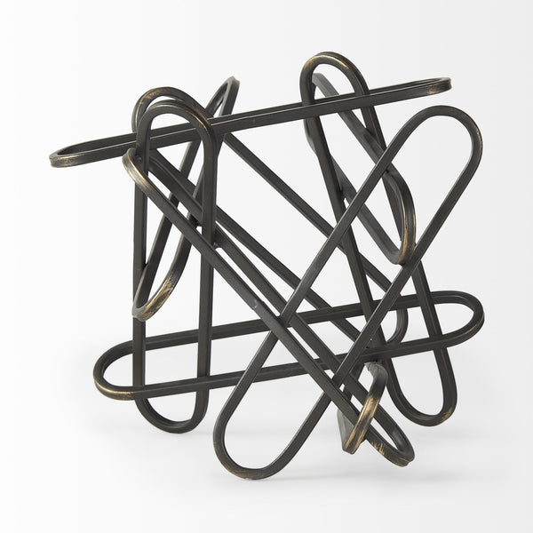 Henderson 12.2L x 9.1W x 9.1H Black Metal Paperclip Decorative Object