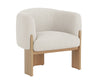 TRINE LOUNGE CHAIR - RUSTIC OAK - DOVE CREAM