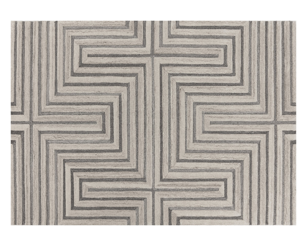 OSLOW HAND-TUFTED RUG - BEIGE / GREY - 10' X 14'