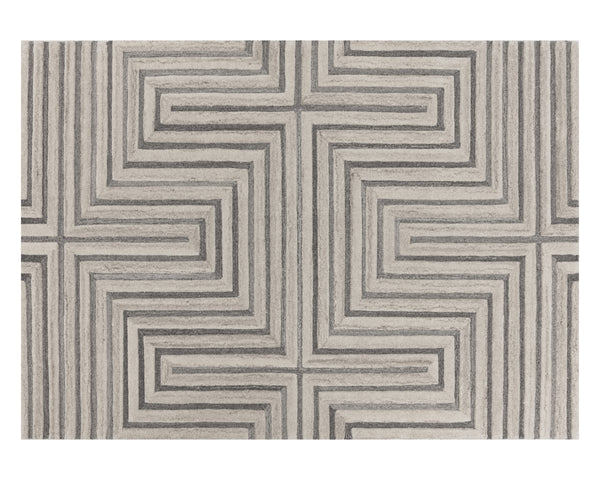 OSLOW HAND-TUFTED RUG - BEIGE / GREY - 10' X 14'