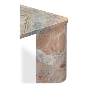 Segment Coffee Table in Orange Levante Marble