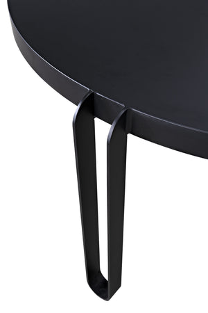 Marcellus Dining Table, 63", Black Metal