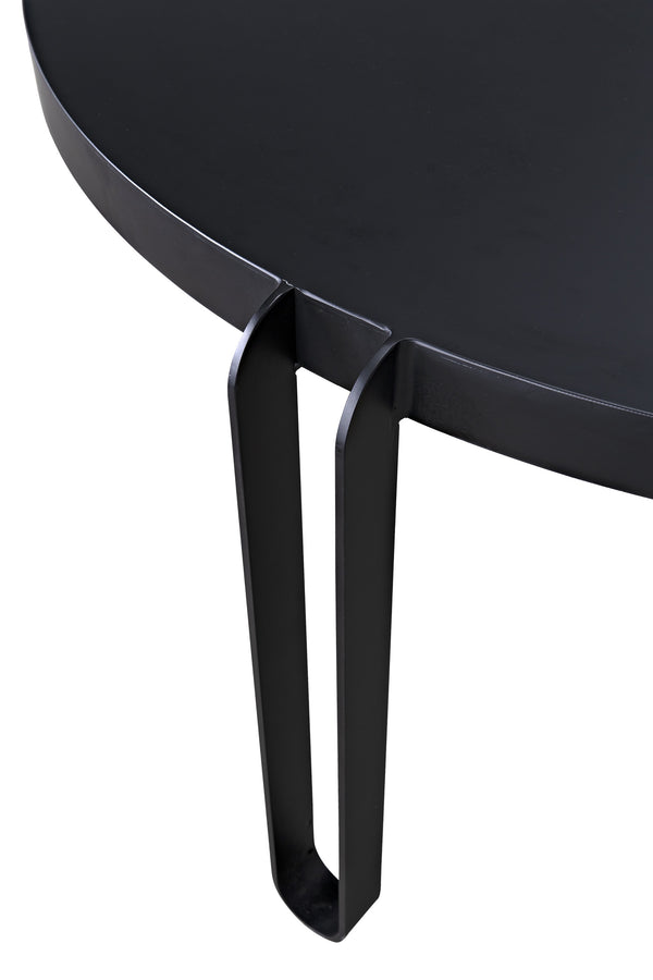 Marcellus Dining Table, 63", Black Metal