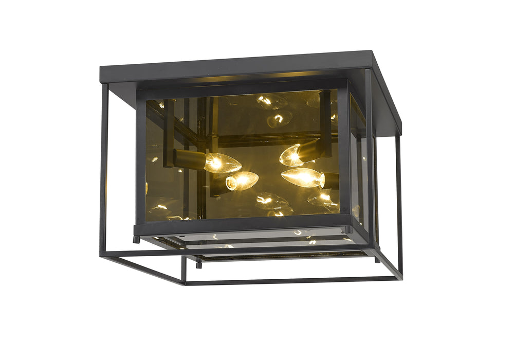 Infinity 4 Light Flush Mount in Misty Charcoal Finish