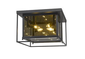 Infinity 4 Light Flush Mount in Misty Charcoal Finish