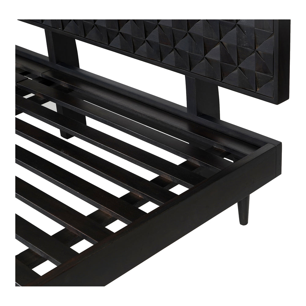 Moe's Pablo King Size Bed in Black Sheesham Wood