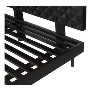 Moe's Pablo King Size Bed in Black Sheesham Wood