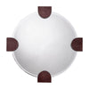 Quadrant Leather Round Wall Mirror