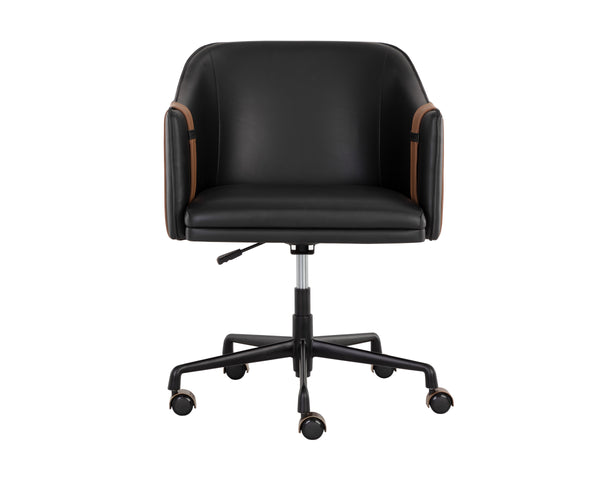 CARTER OFFICE CHAIR - NAPA BLACK / NAPA COGNAC