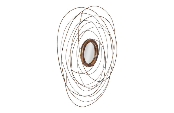 Nest Mirror, Chamcha Wood/Wire, Copper, Large
