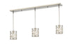 Almet 3 Light Island/Billiard in Brushed Nickel Finish