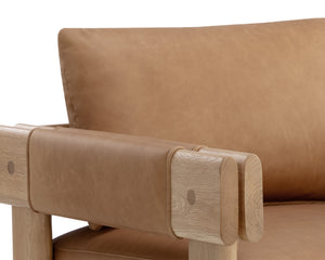 CARMICHAEL LOUNGE CHAIR - LUDLOW SESAME LEATHER