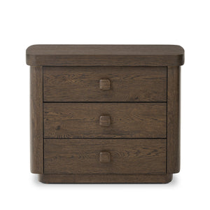 Valen Nightstand - Rustic Brown Oak Veneer