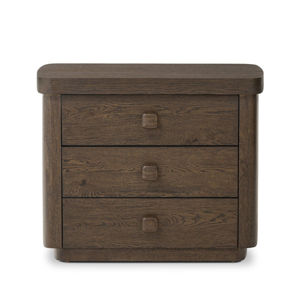 Valen Nightstand - Rustic Brown Oak Veneer