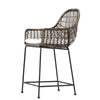 Bandera Outdoor Stool W/Cshn In Grey In Countr