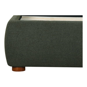 Moe's Luzon King Bed in Deep Forest Green