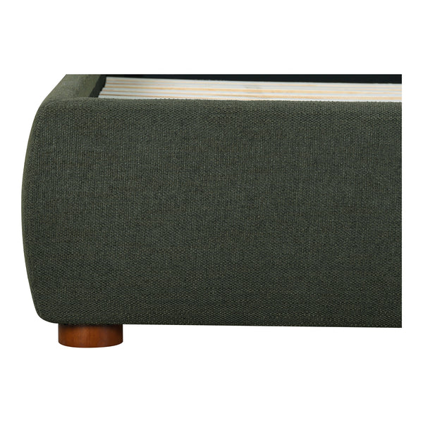 Moe's Luzon King Bed in Deep Forest Green
