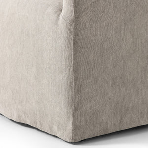 Cove Dining Chair With Casters - Heather Twill Stone
