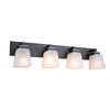 Eastwood 4 Light Wall Light AC11614BN in Black & Brushed Nickel