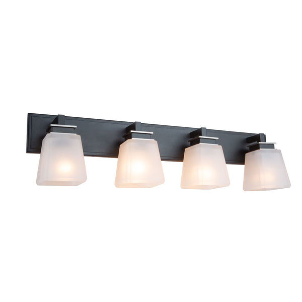 Eastwood 4 Light Wall Light AC11614BN in Black & Brushed Nickel