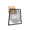 Bridgetown 1 Light Wall Mount in Black & Harvest Brass
