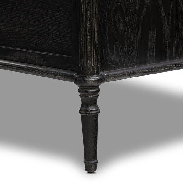 Toulouse 6 Drawer Dresser In Dstrssd Black