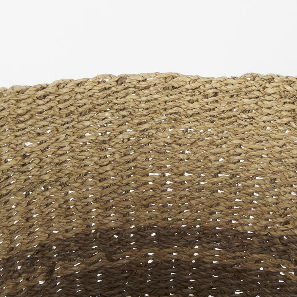 Vance 17.7L x 17.7W x 11.8H Light Brown Palm Leaf and Seagrass Round Basket W/ Handles