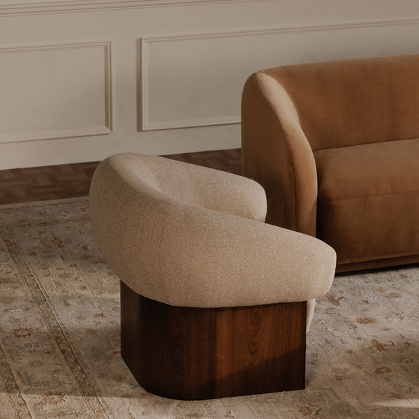 Moe's Otto Accent Chair in Flecked Tan