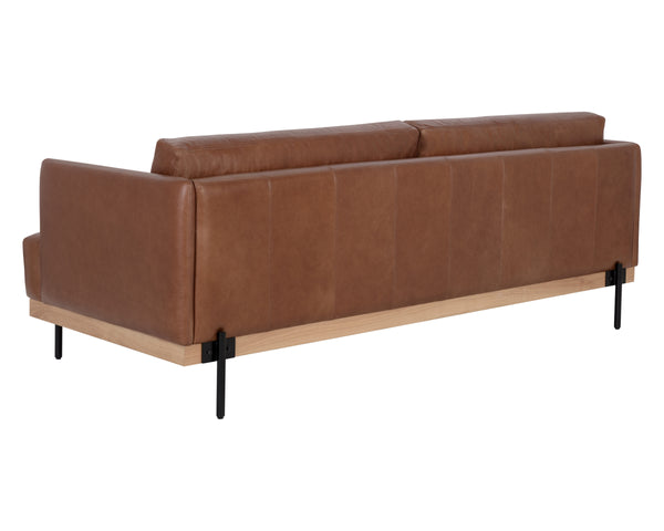 SAUL SOFA - SHALIMAR TOBACCO LEATHER